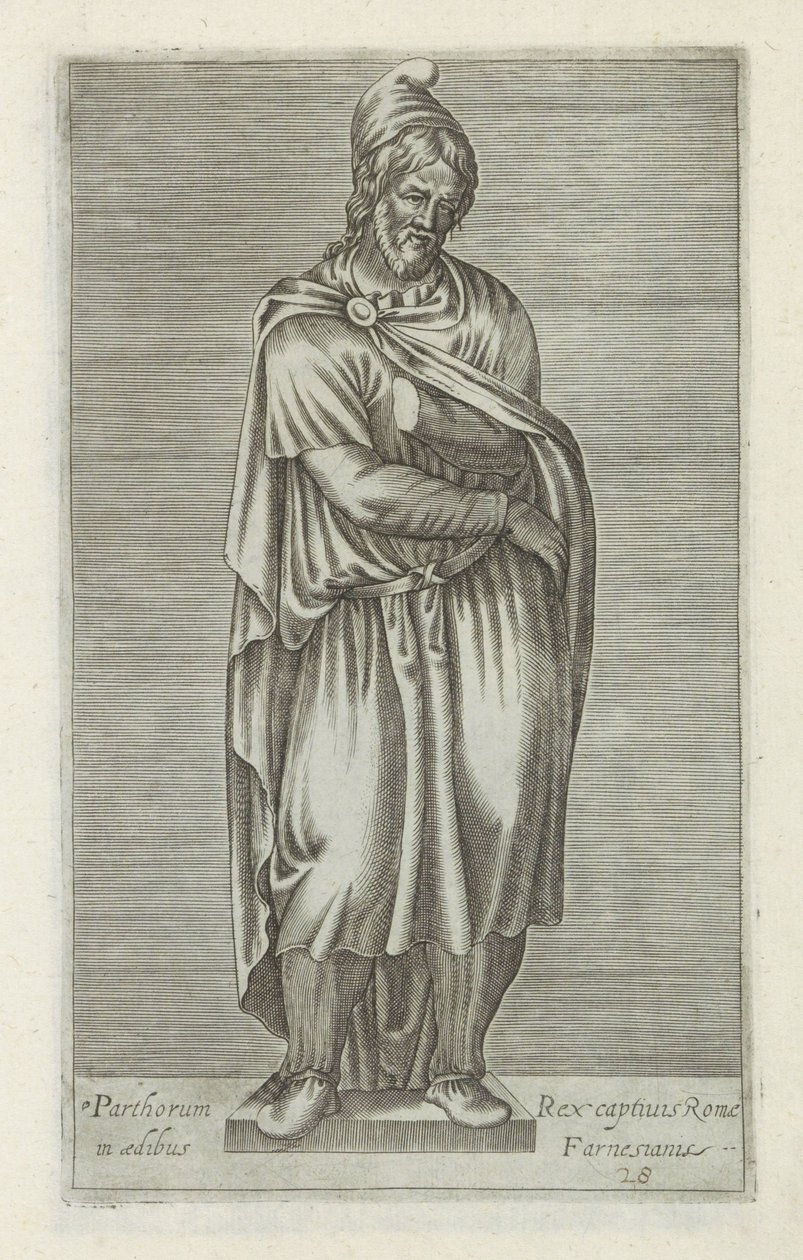 Sculptuur van een barbaarse gevangene door Anonymous