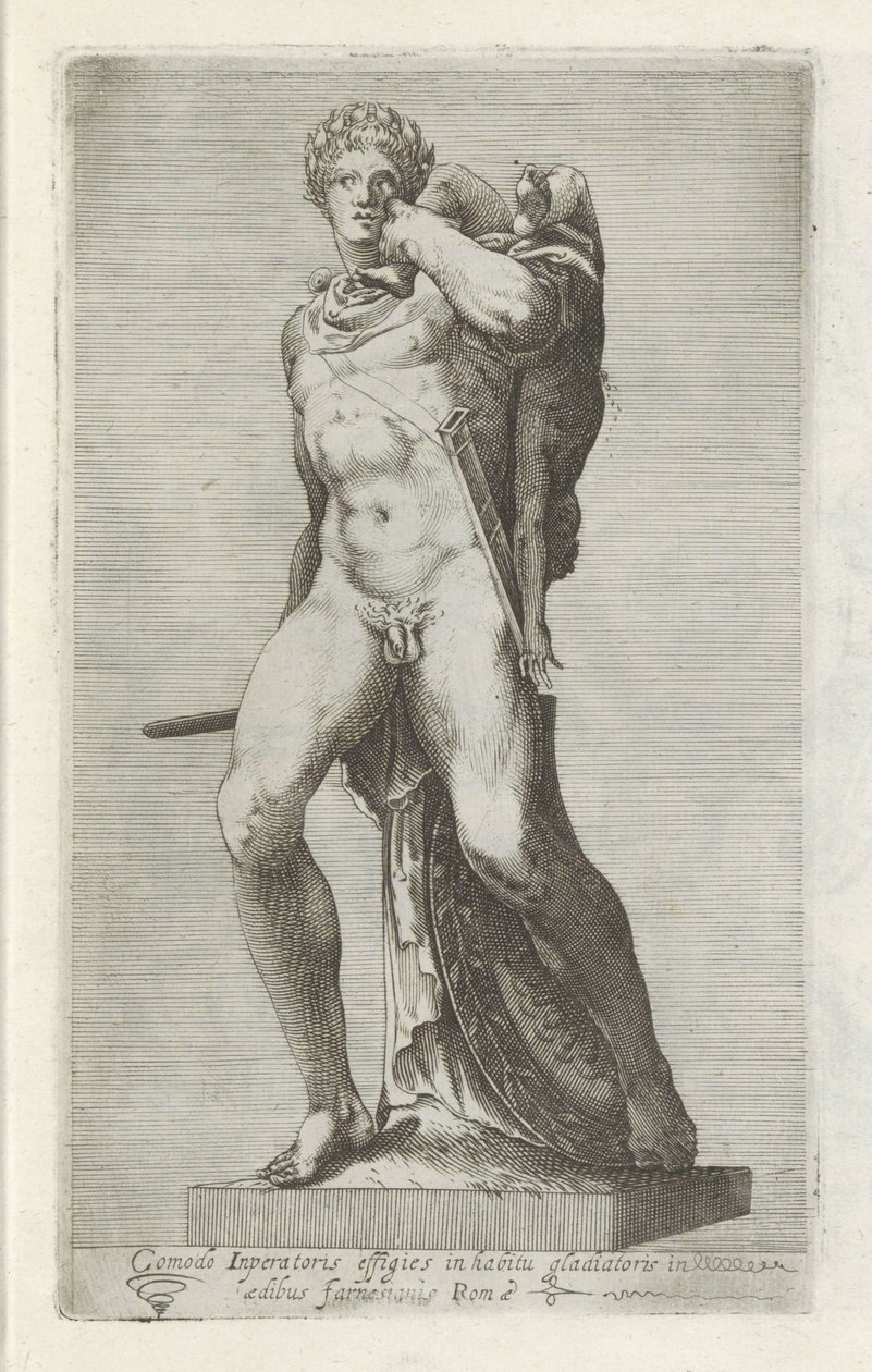 Sculptuur van keizer Commodus als gladiator door Anonymous