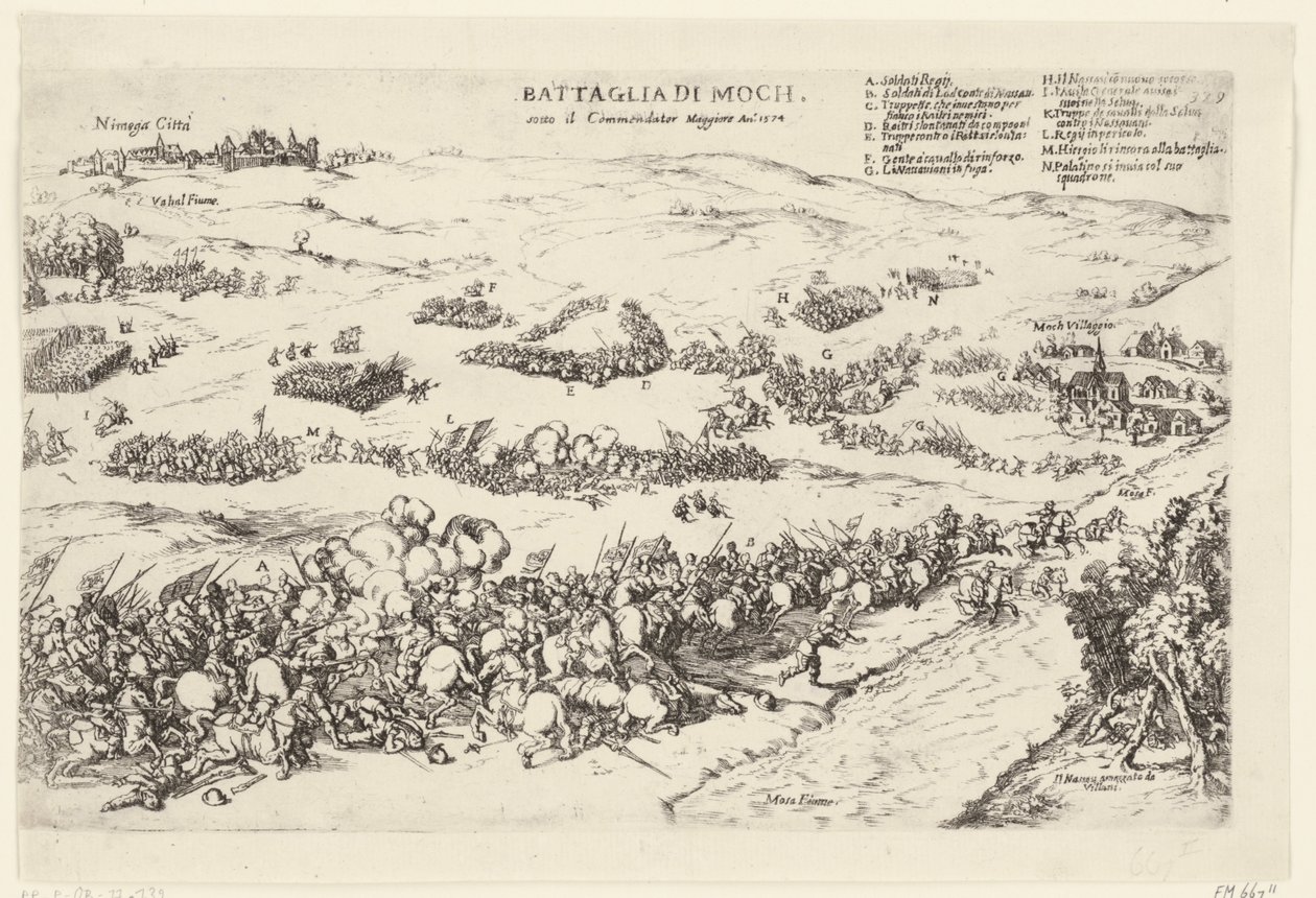 Slag op de Mookerheide, 1574 door Anonymous