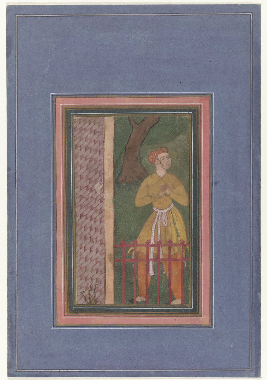 Staande Man achter een Hek; fragment door Anonymous