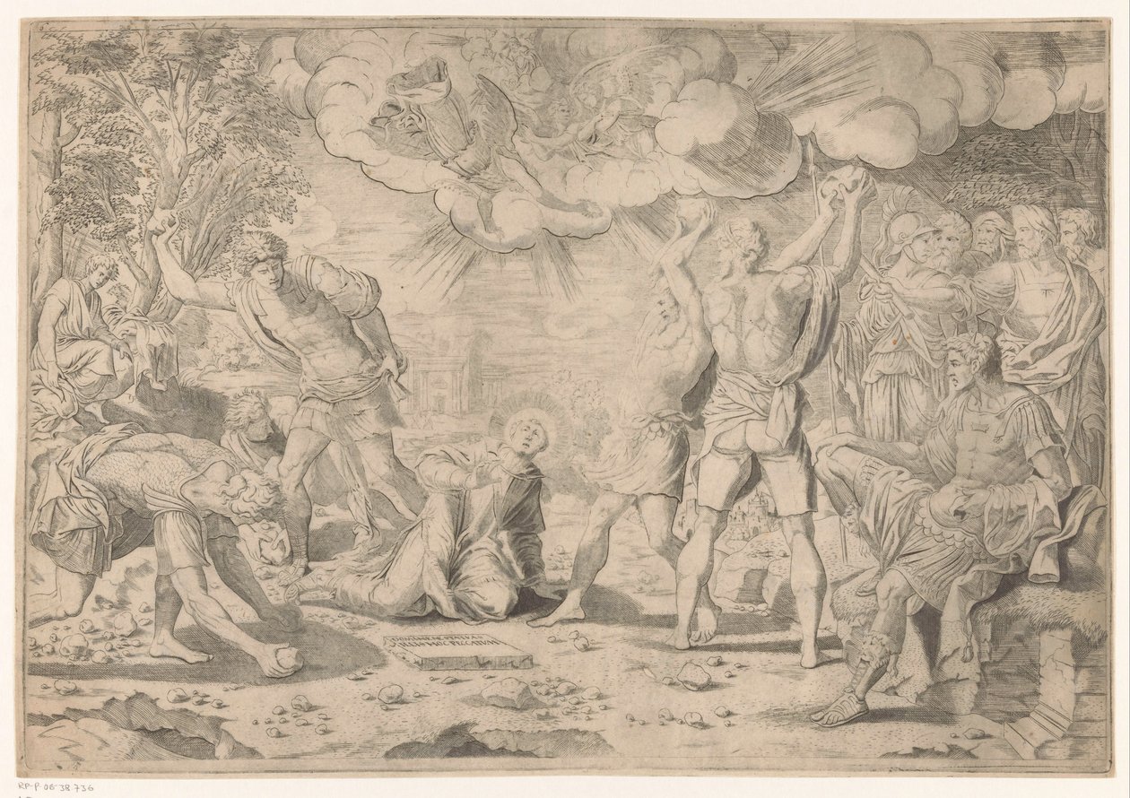 Steniging van de heilige Stefanus door Anonymous