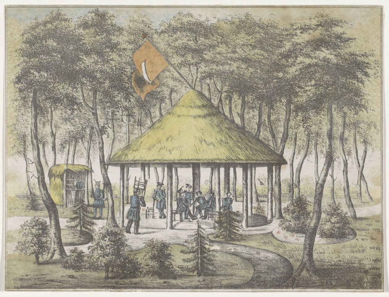 Tempel en tuin te Boekel, 1831 door Anonymous