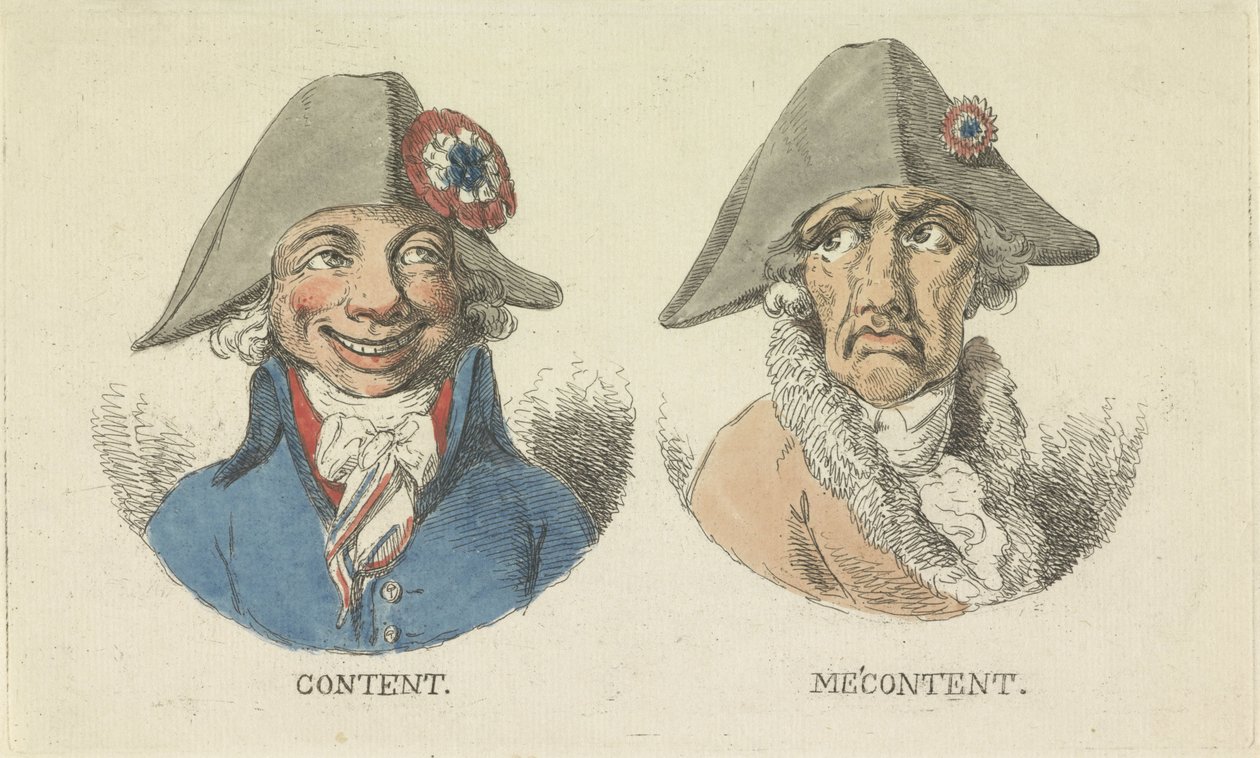 Tevreden en Ontevreden, 1795 door Anonymous