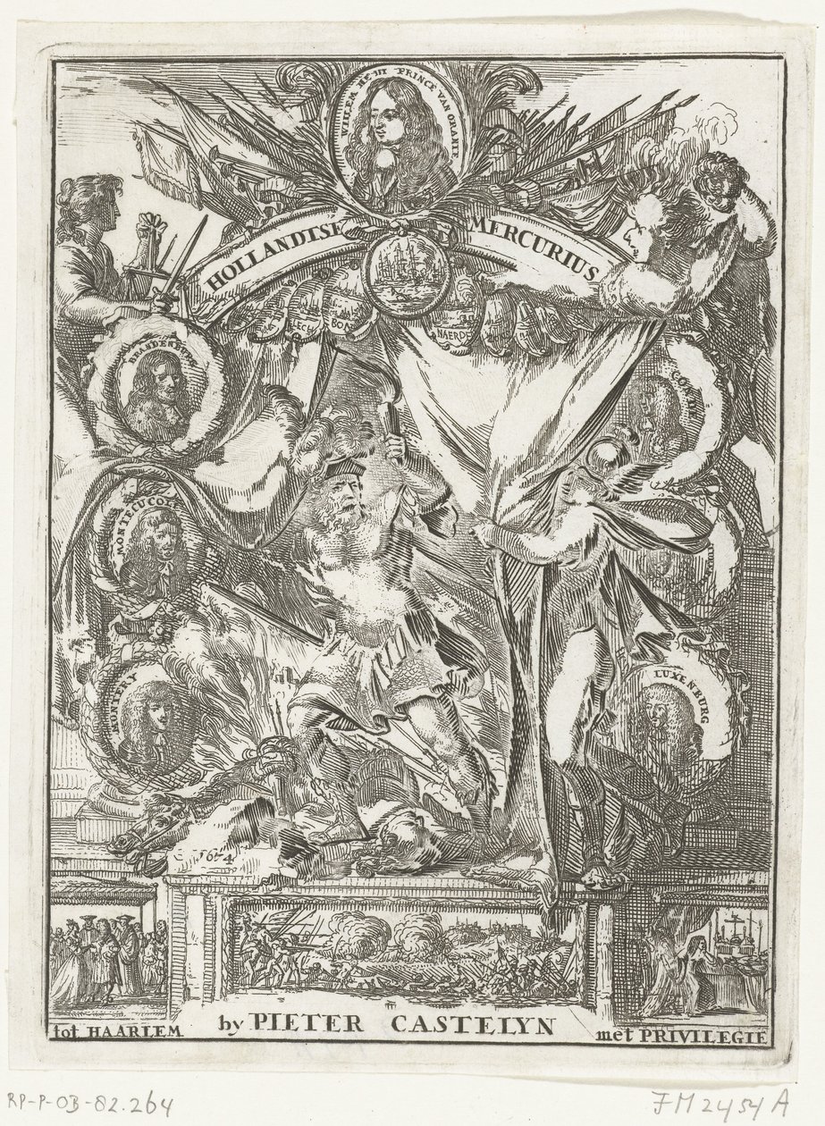 Titelpagina van de Hollandsche Mercurius van het jaar 1673 door Anonymous