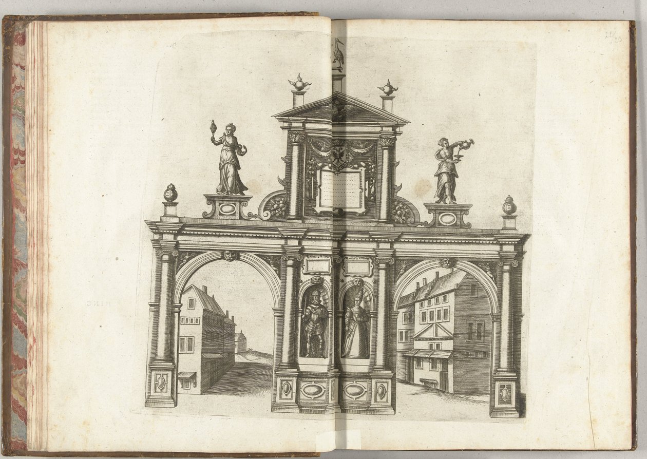 Toneel met keizer Maximiliaan I en Maria van Bourgondië, 1594 door Anonymous