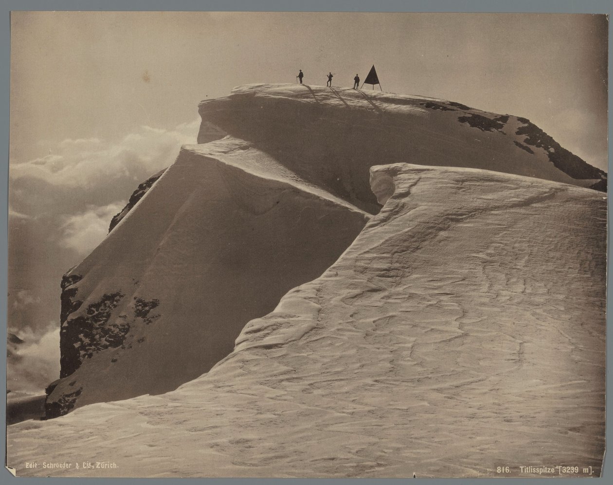 Top van de Titlis nabij Engelberg in Zwitserland door Anonymous