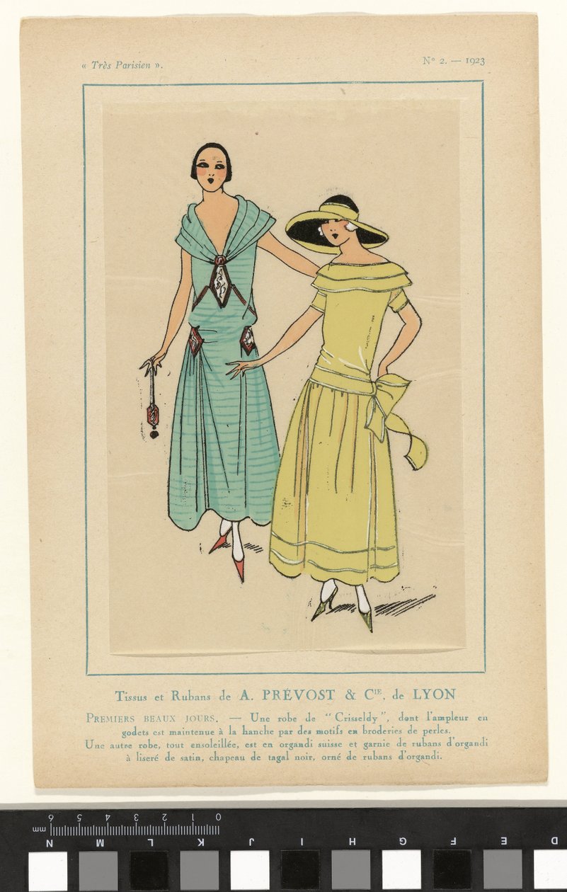 Très Parisien, 1923, No. 2: Tissus et Rubans de A. PRÉVOST & Cie. de LYON door Anonymous