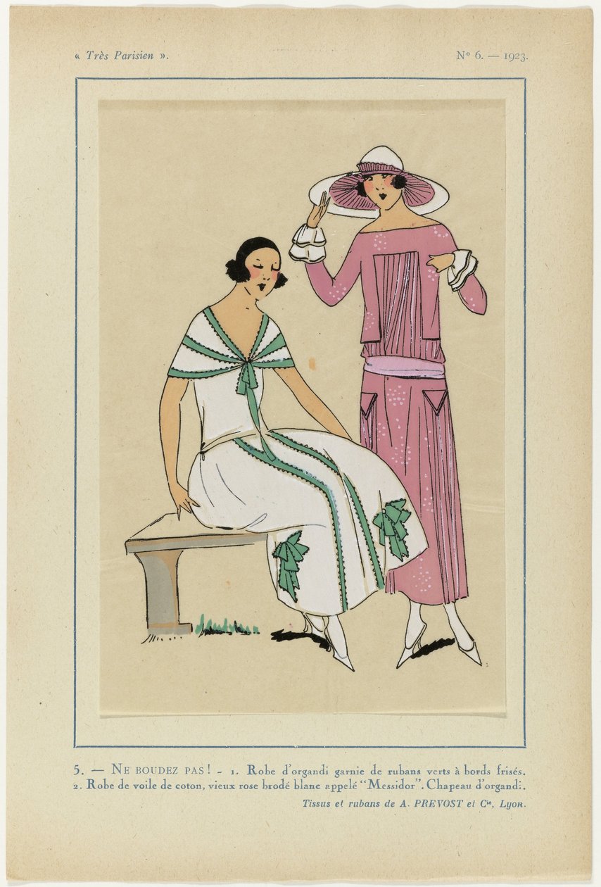 Très Parisien, 1923, No 6: 5.- NE BOUDEZ PAS ! - 1. Robe d