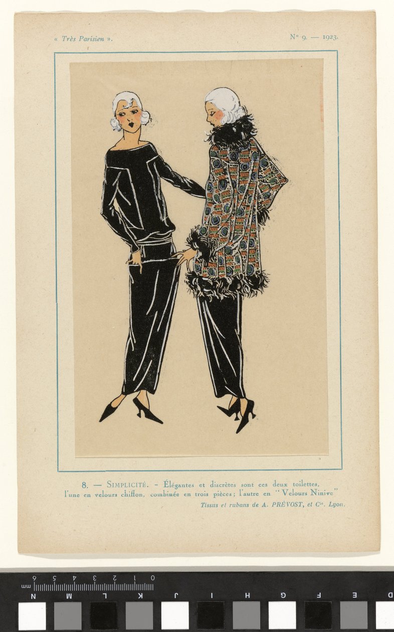 Très Parisien, 1923, No 9: 8. - SIMPLICITÉ. - Élégantes et discrètes... door Anonymous