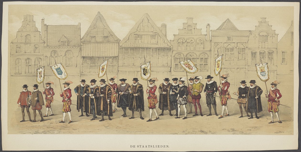 Utrechtse maskerade, plaat c: staatslieden, 1856 door Anonymous