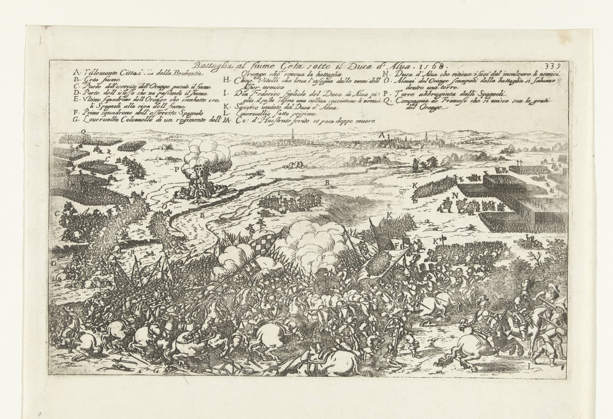 Veldslag aan de rivier de Gete, 1568 door Anonymous
