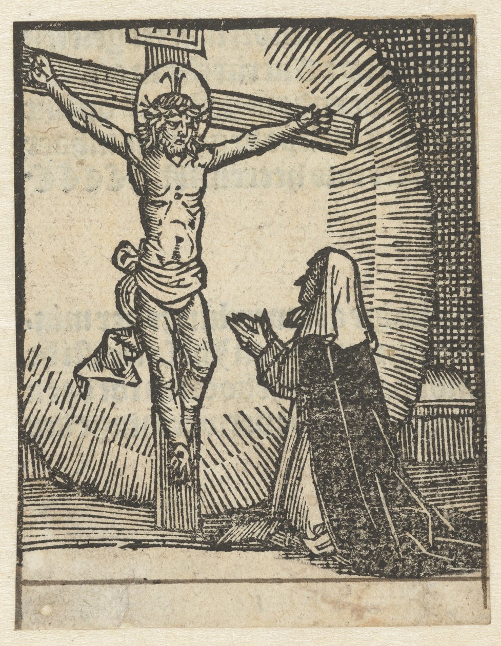 Verschijning van Christus voor non door Anonymous