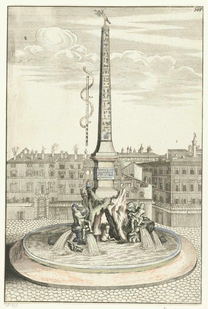 Vier Stromen Fontein door Anonymous