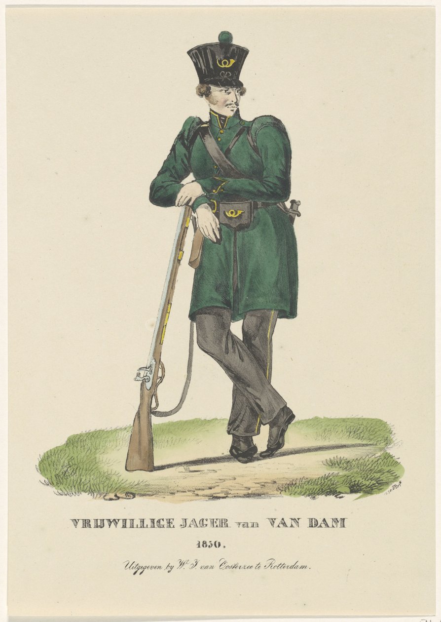 Vrijwillige Jager van Van Dam, 1830 door Anonymous