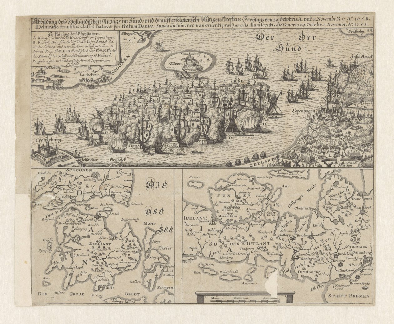 Zeeslag in de Sont, 1658 door Anonymous