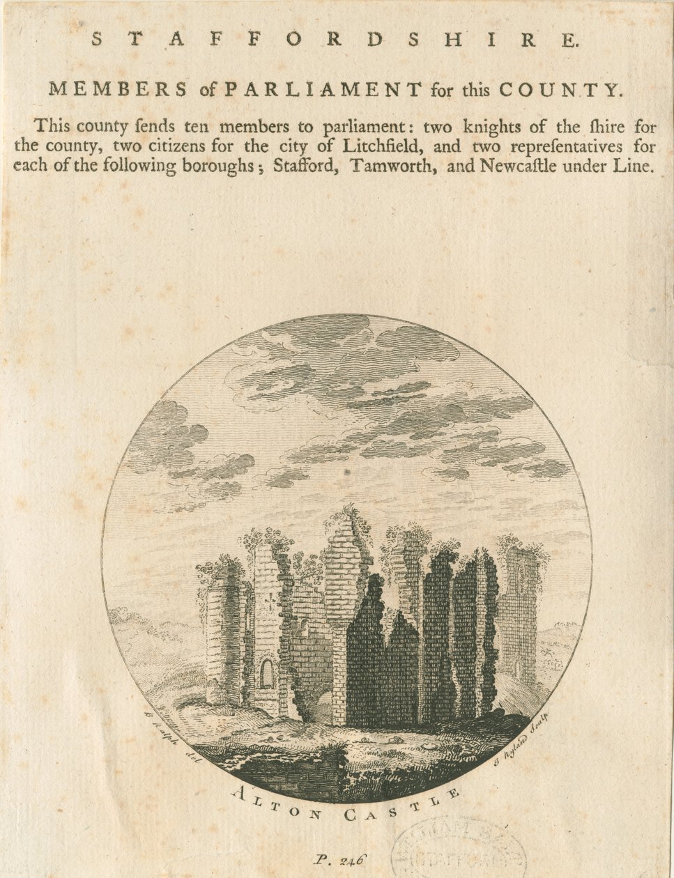 Alton Castle: gravure, nd [?laat 18e eeuw] door Anonymous Anonymous