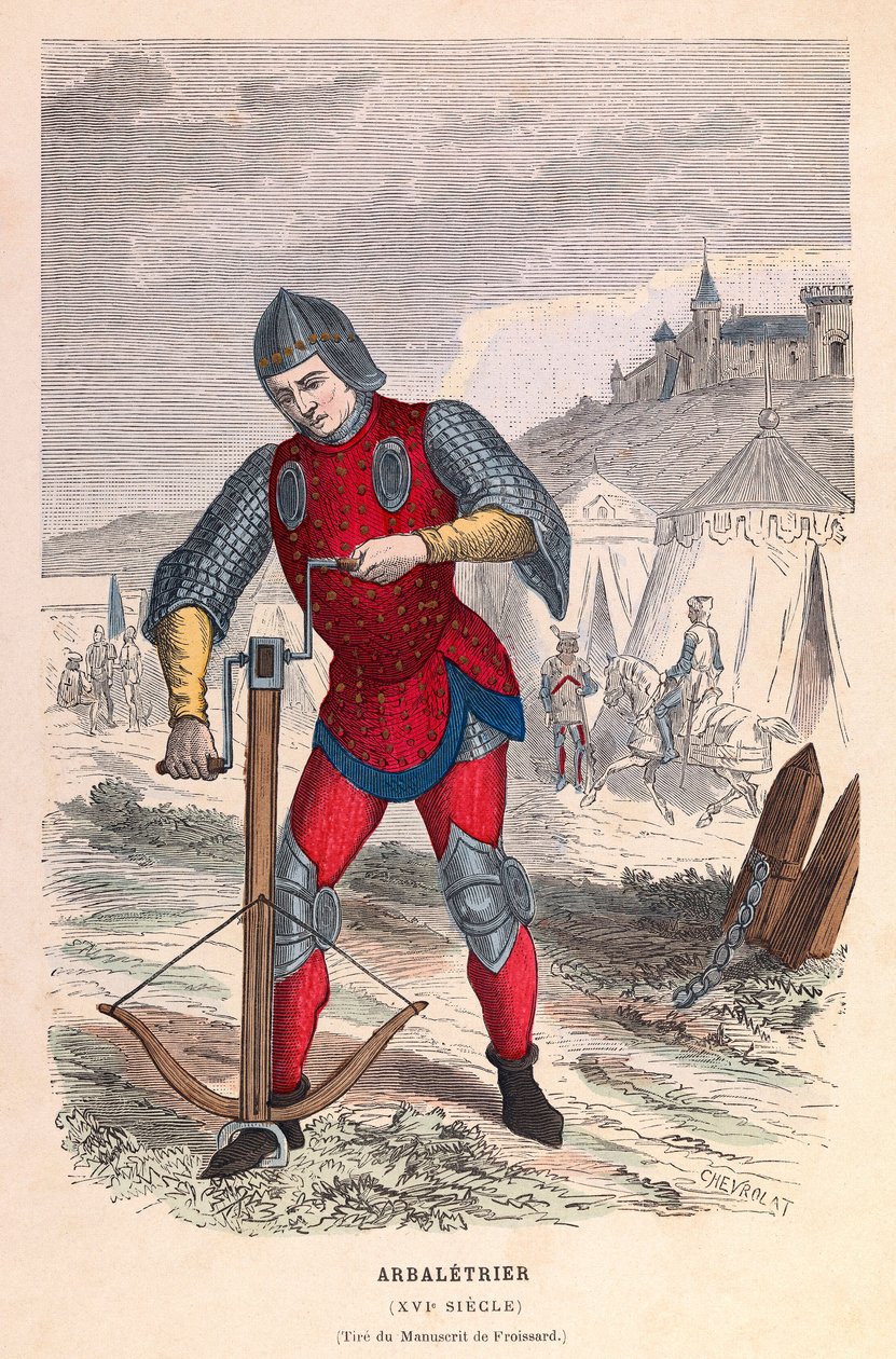 Kruisboogschutter 16e eeuw in Parijs - gravure - privécollectie door Anonymous Anonymous