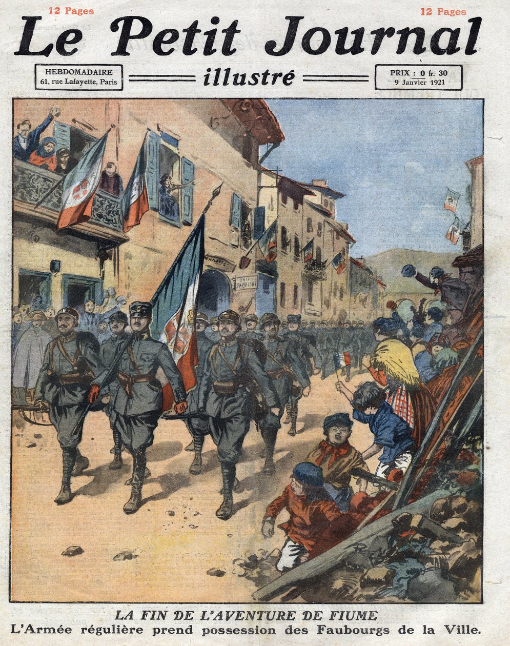 Als gevolg van het Rapallo-verdrag werd Fiume (Rijeka) een vrije staat, het Italiaanse leger, dat zojuist Gabriele d