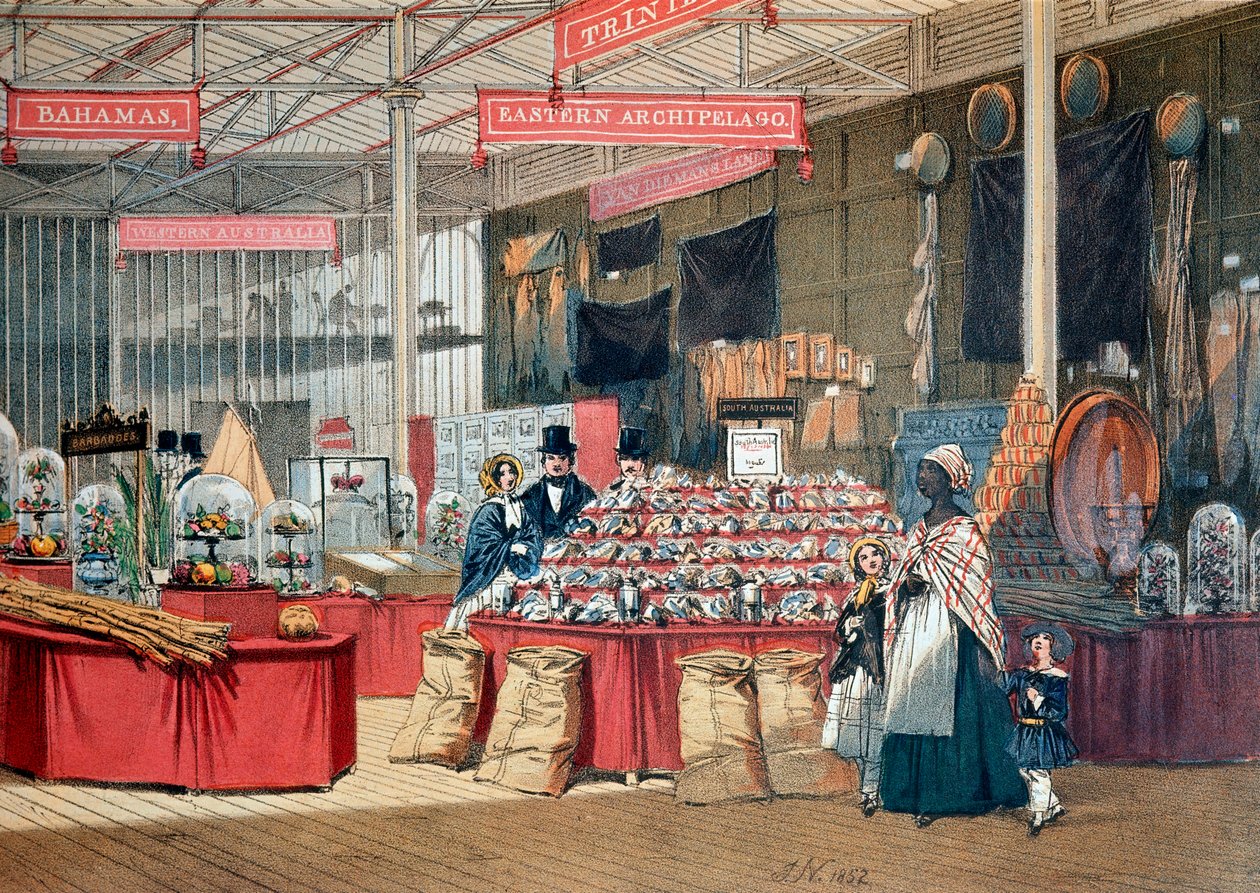Koloniale Producten Paviljoen op de Wereldtentoonstelling van Londen. 1851. Londen, Victoria and Albert Museum door Anonymous Anonymous