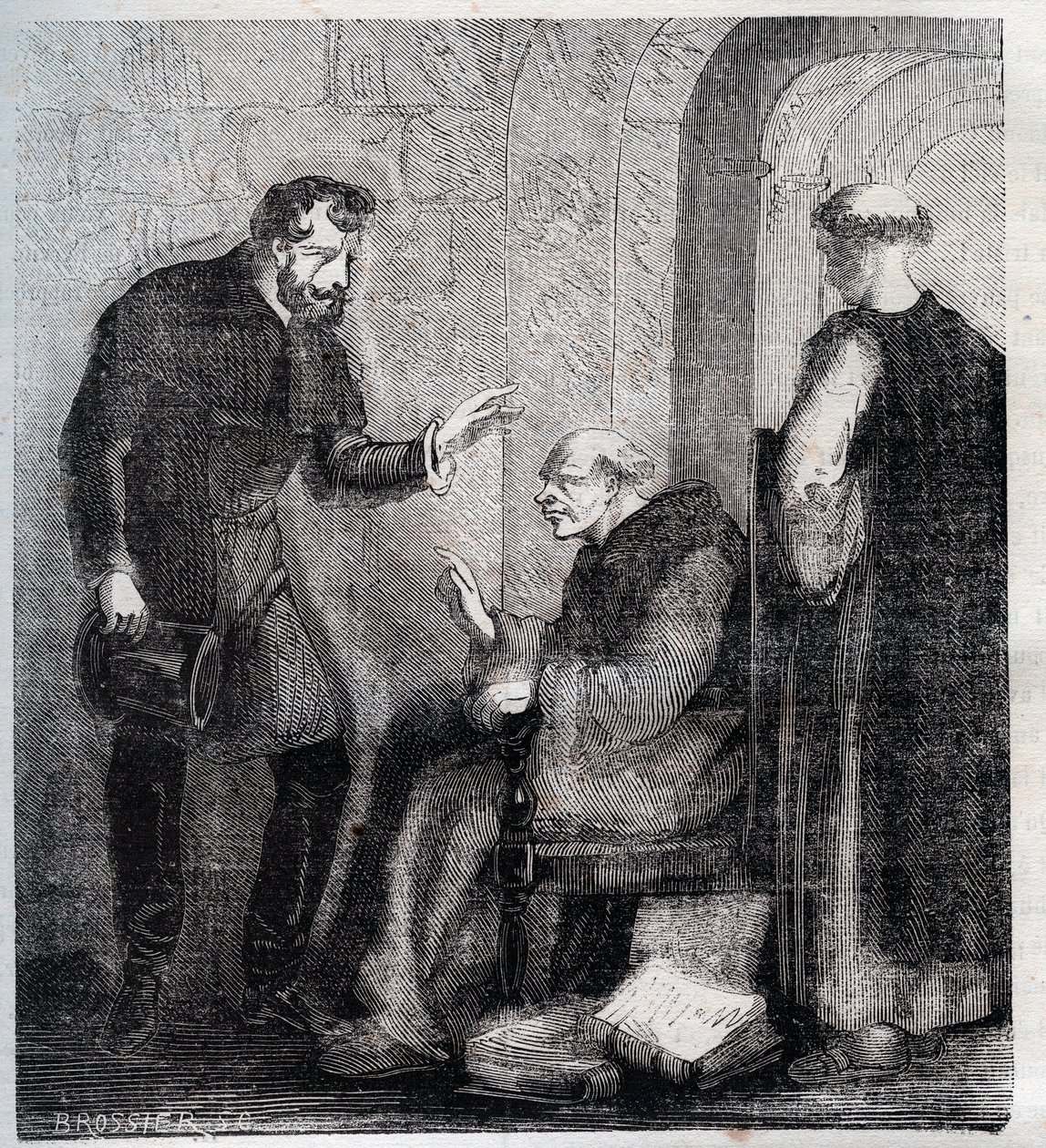 Diogo Inacio de Pina Manique (1733-1805) Portugese magistraat valt de Portugese vrijmetselarij aan (gravure uit 1879 in 