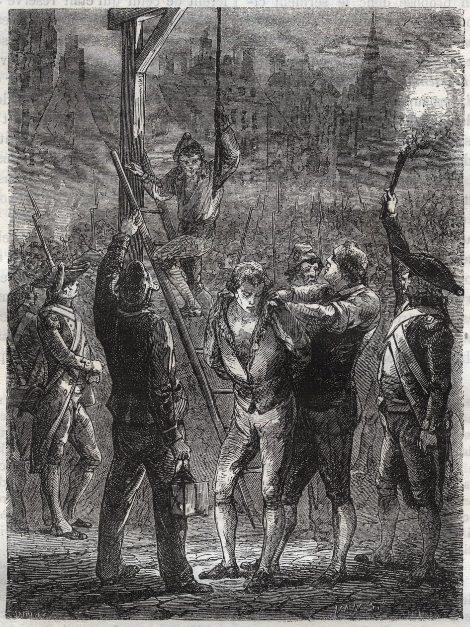 Executie van Thomas de Mahy (1744-1790), Markies de Favras - Parijs, op 19 februari door Anonymous Anonymous