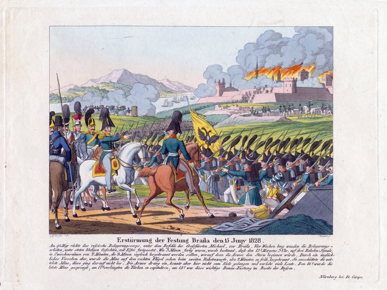 Russisch-Turkse oorlog van 1828-1829 - De bestorming van het Brailov-fort op 15 juni door Anonymous Anonymous