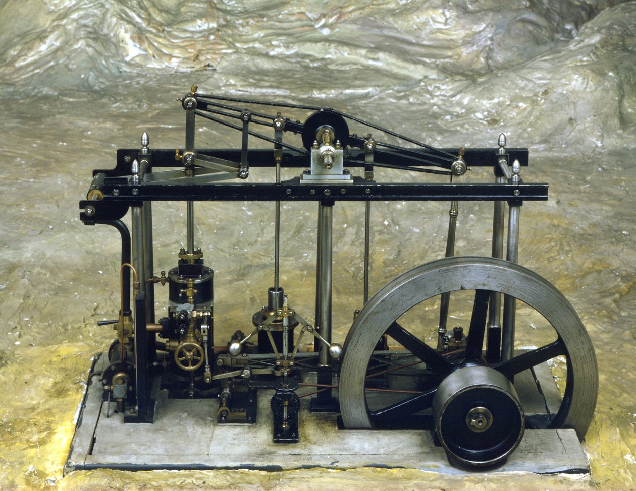 James Watt stoommachine, Museum voor Wetenschap en Technologie, Milaan. door Anonymous Anonymous