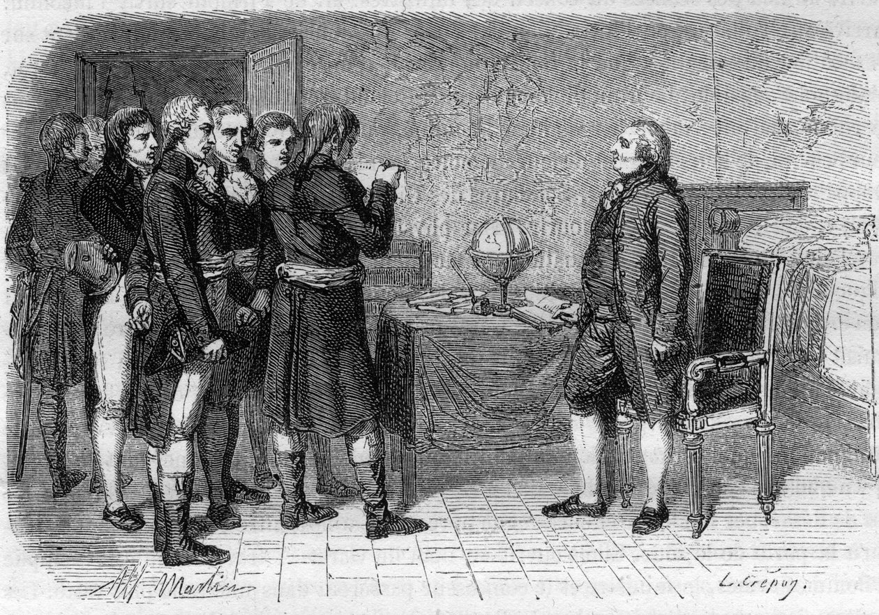 Lodewijk XVI, koning van Frankrijk, ontvangt zijn doodvonnis, Le Temple door Anonymous Anonymous