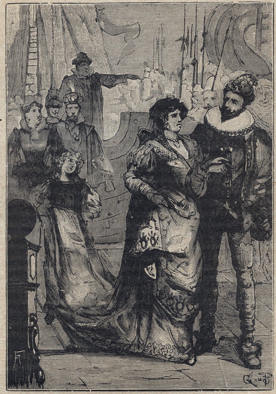 Ontmoeting tussen Lucrezia Borgia en Alfonso I d