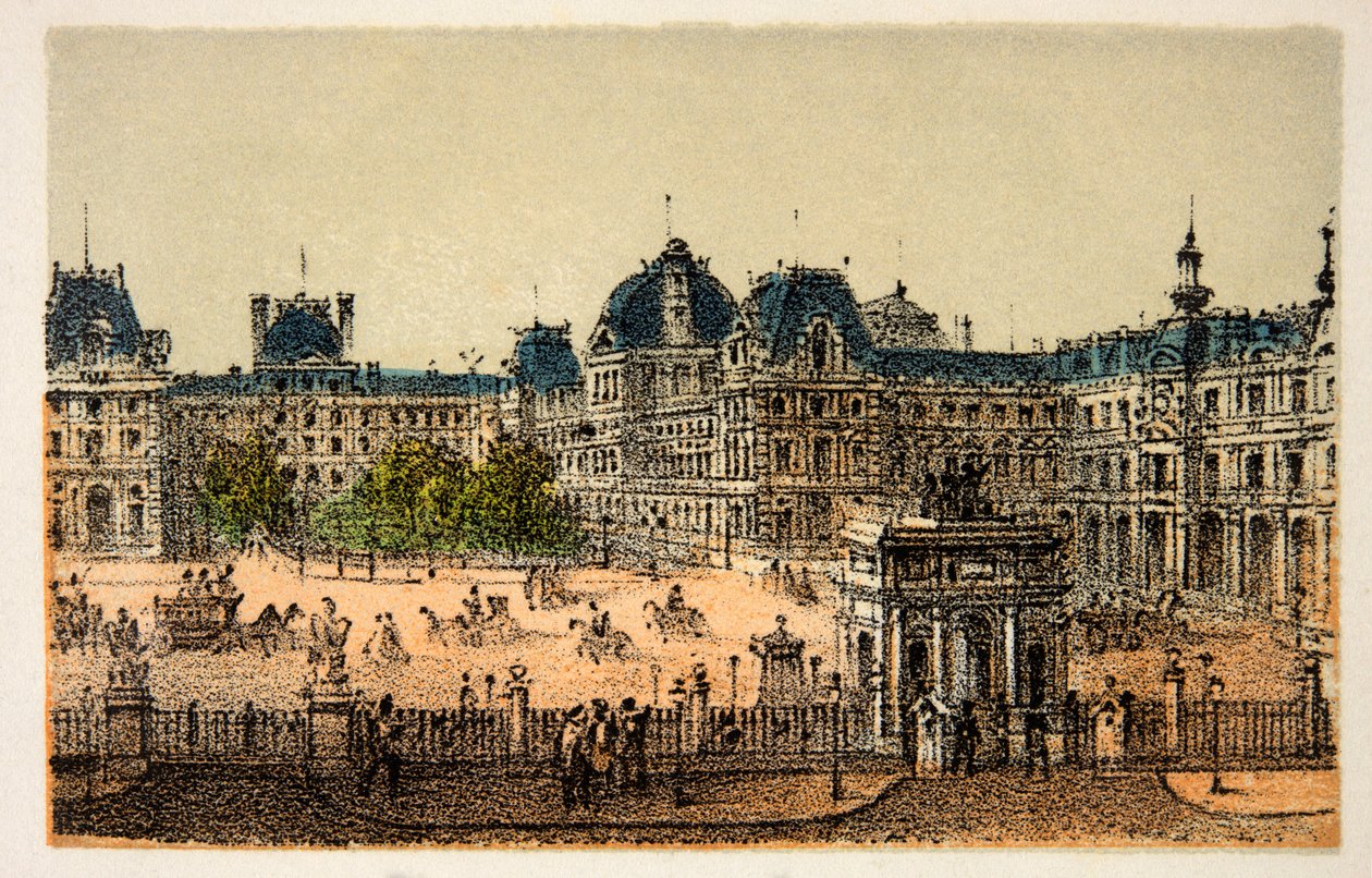 Parijs 1874: Het nieuwe Louvre - Privécollectie door Anonymous Anonymous