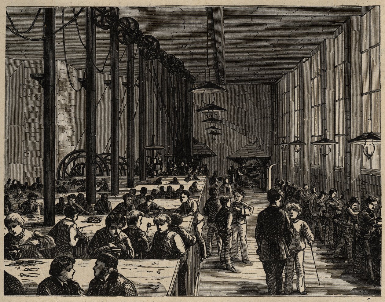 Parijs, Ecole Municipale Professionelle Diderot - gravure 1890 door Anonymous Anonymous