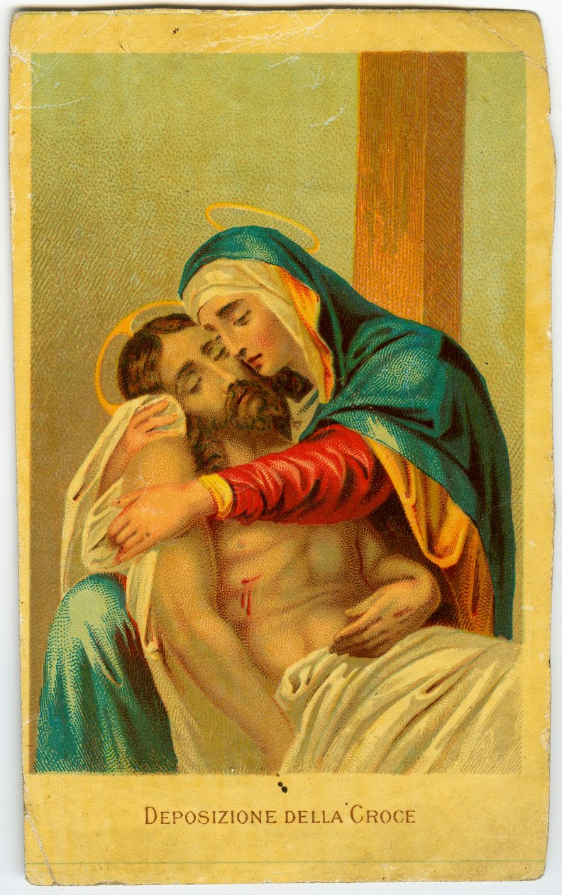 Vrome afbeelding: Afdaling van het kruis (chromolithografie) door Anonymous Anonymous