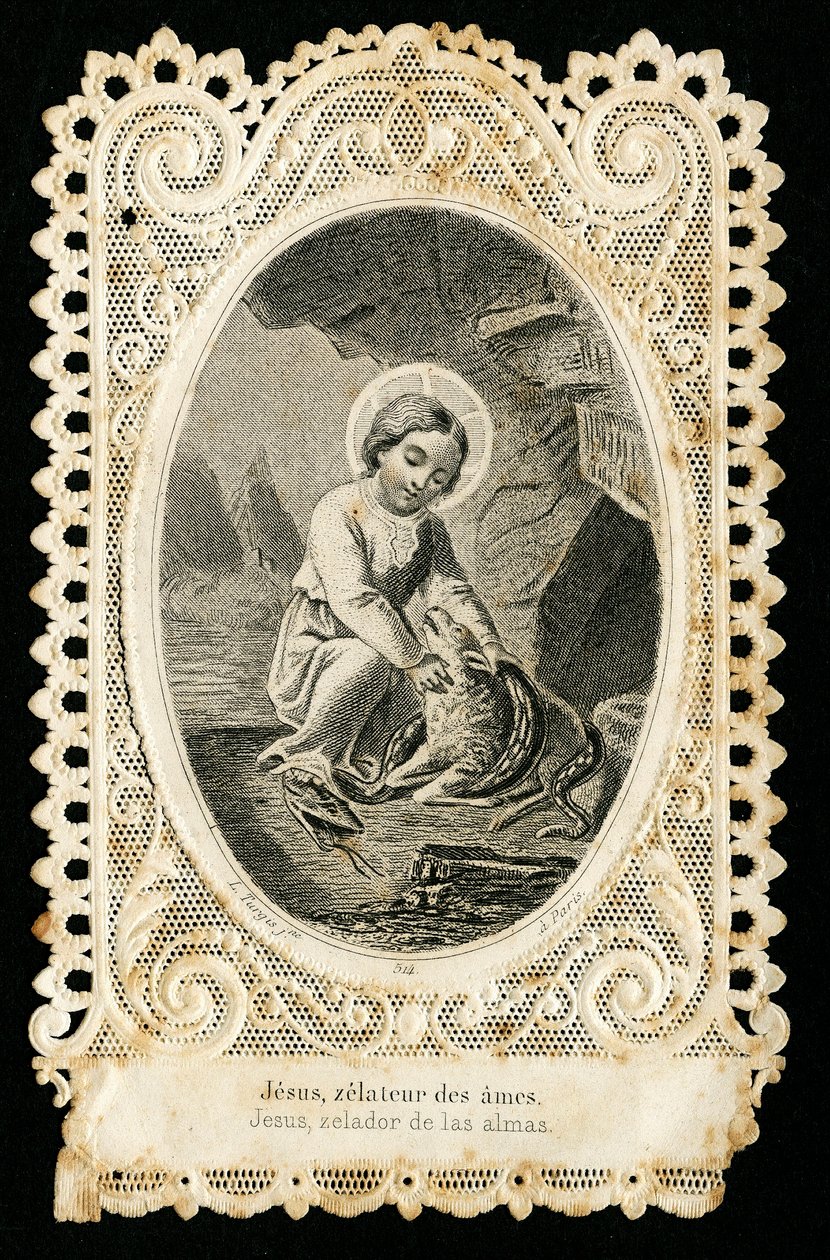 Vrome afbeelding: Jezus, ijverig voor de redding van zielen (gravure) door Anonymous Anonymous