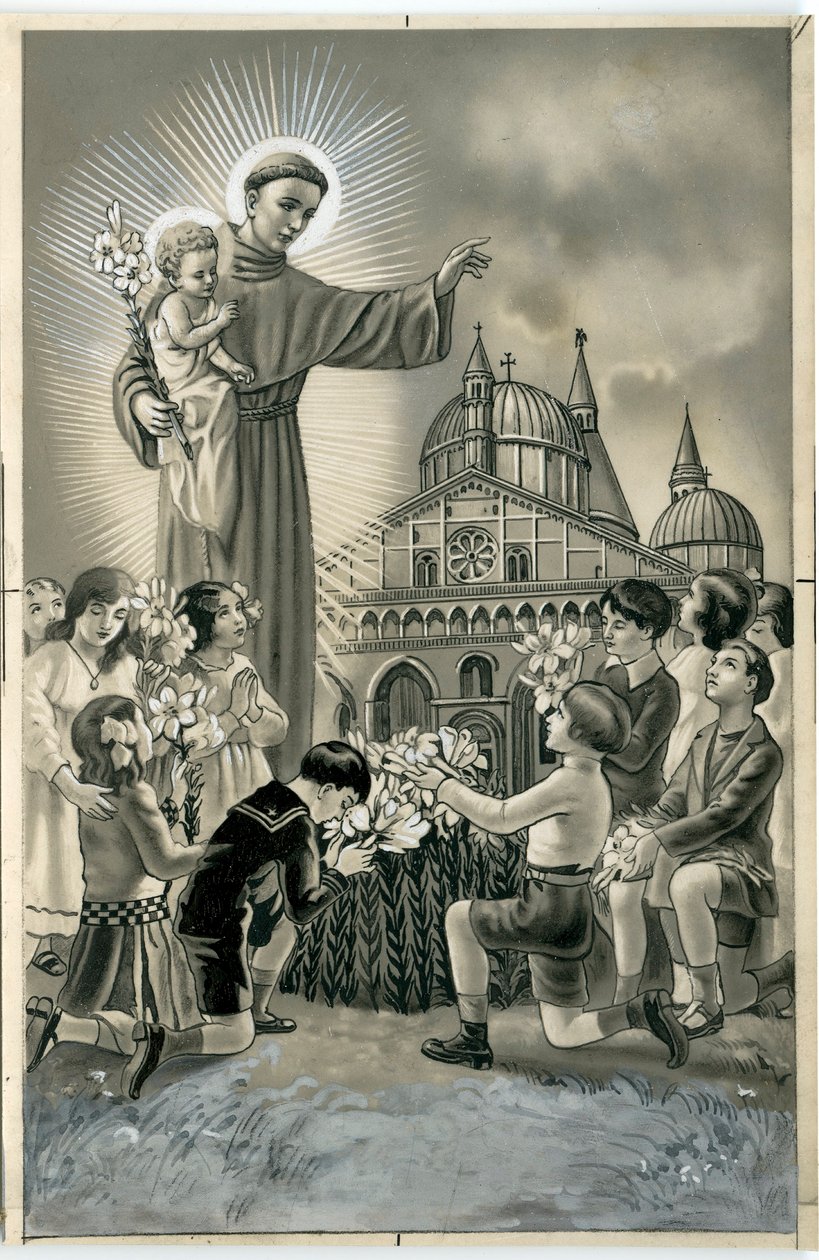 Vrome afbeelding: Sint Antonius van Lissabon door Anonymous Anonymous