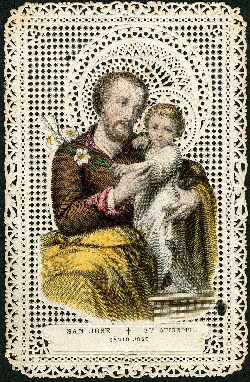 Vrome afbeelding: Sint Jozef en Jezus door Anonymous Anonymous