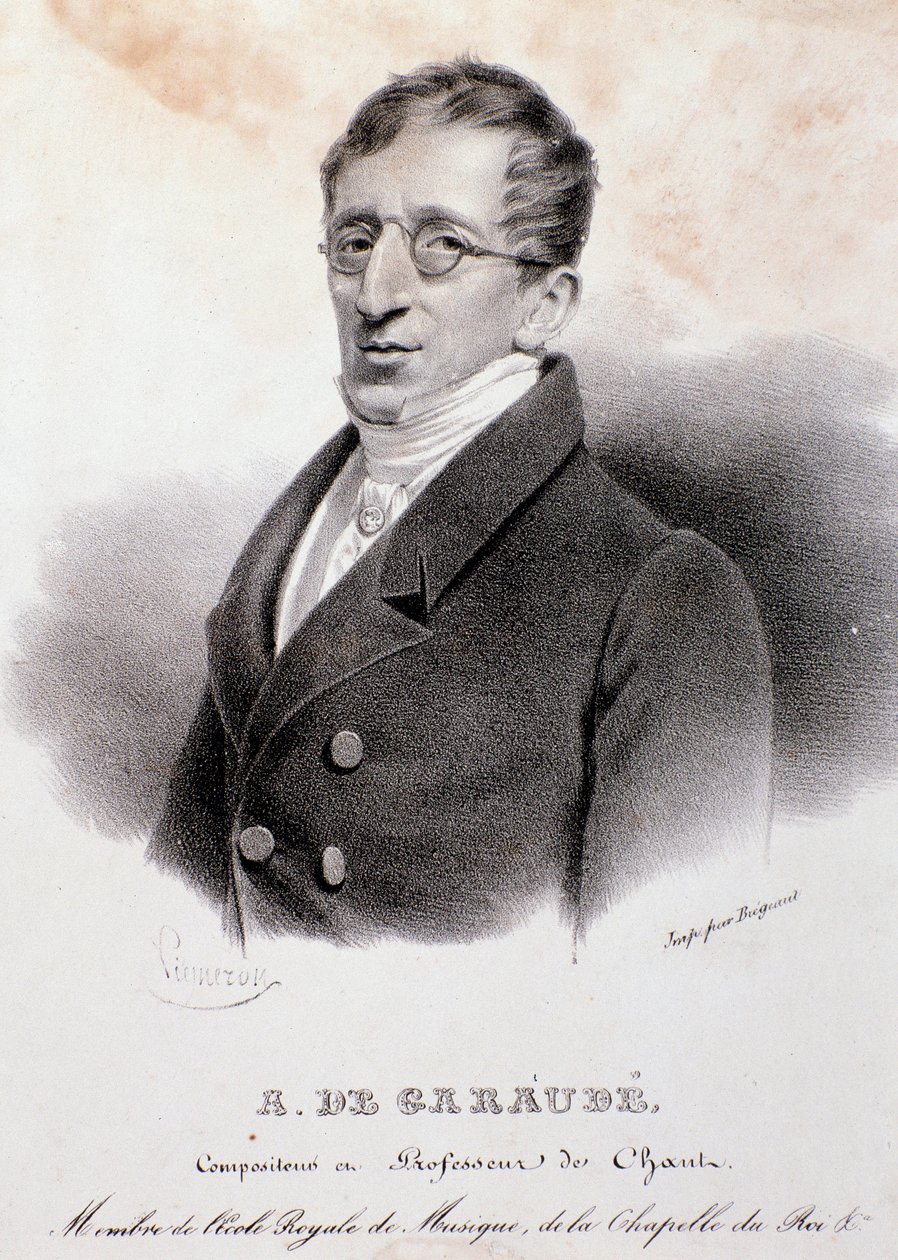 Portret van Alexis de Garaude (1779-1852) Franse componist. 19e eeuw door Anonymous Anonymous