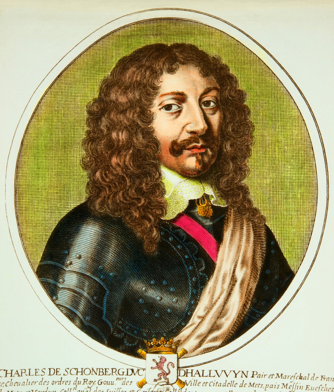 Portret van Charles de Schomberg (1601-1656) hertog van Halluin, pair en maarschalk van Frankrijk onder Lodewijk XIII, privécollectie door Anonymous Anonymous