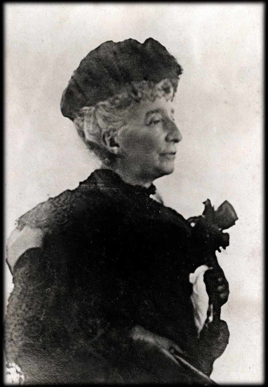 Portret van Cosima Wagner (1838 - 1930) - dochter van Franz Liszt en tweede vrouw van Richard Wagner door Anonymous Anonymous
