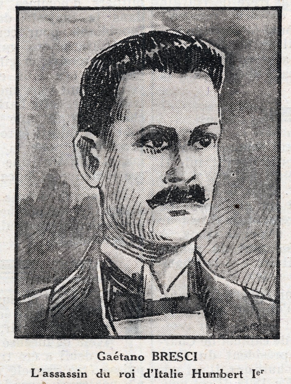 Portret van Gaetano Bresci (1869-1901), Italiaanse anarchist die koning Humbert I vermoordde door Anonymous Anonymous