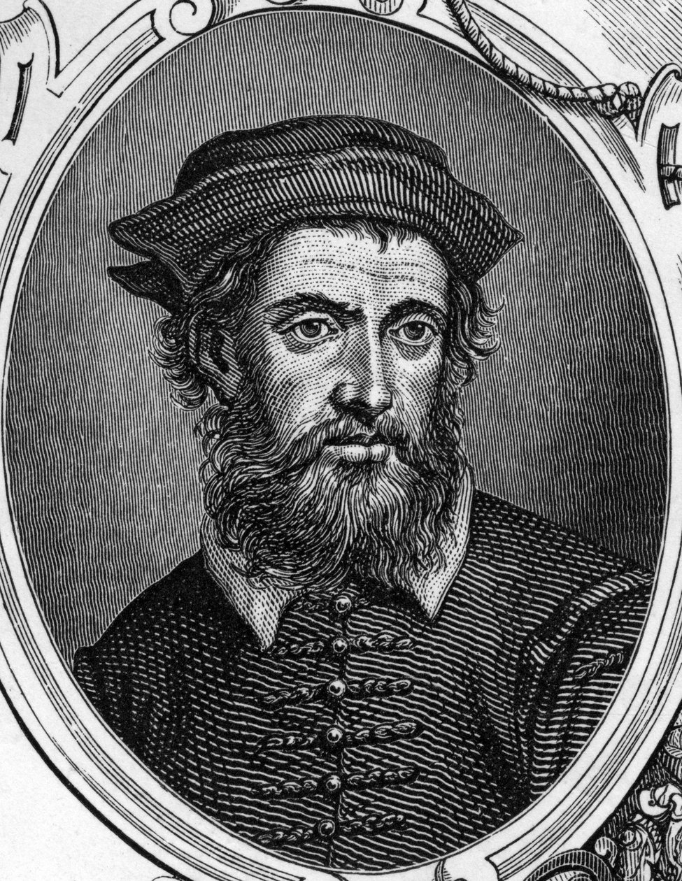 Portret van Gregorio di Tomaso Chiulinovich Lo Schiavone (1436-1504) Italiaanse schilder. Gravure uit 1859 in 
