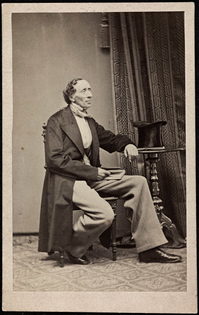 Portret van Hans Christian Andersen (1805-1875), Anoniem. Foto, ca. 1865. Privécollectie door Anonymous Anonymous