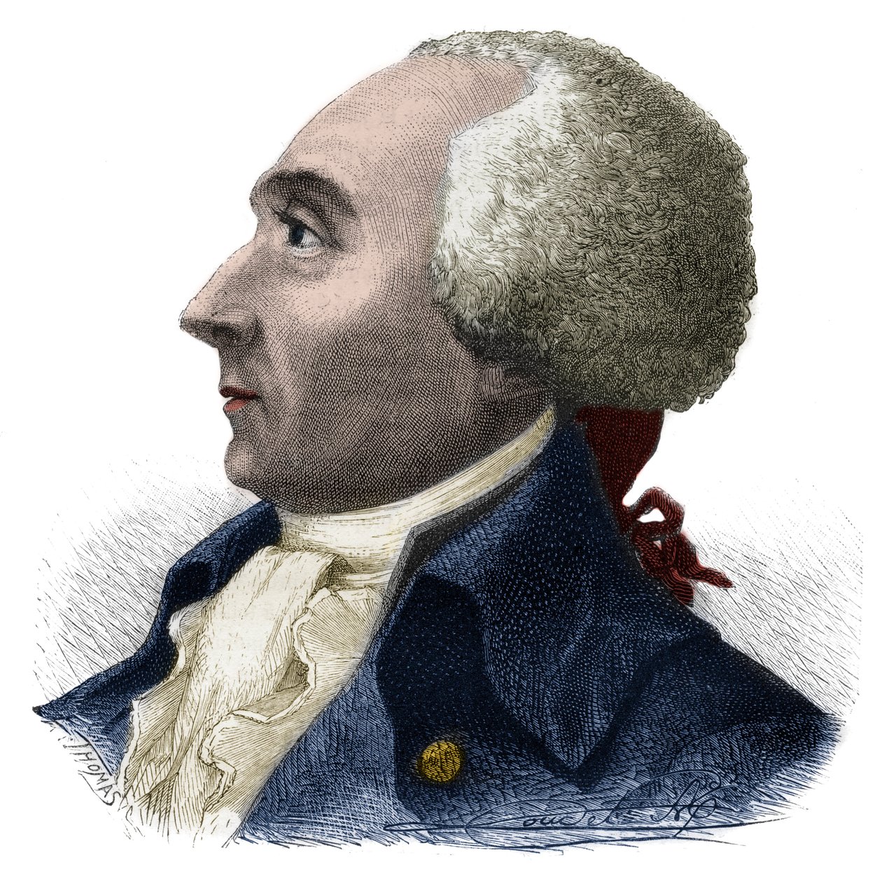 Portret van Jacques Rene Hebert (1757-1794) Franse journalist en politicus - Gravure in 