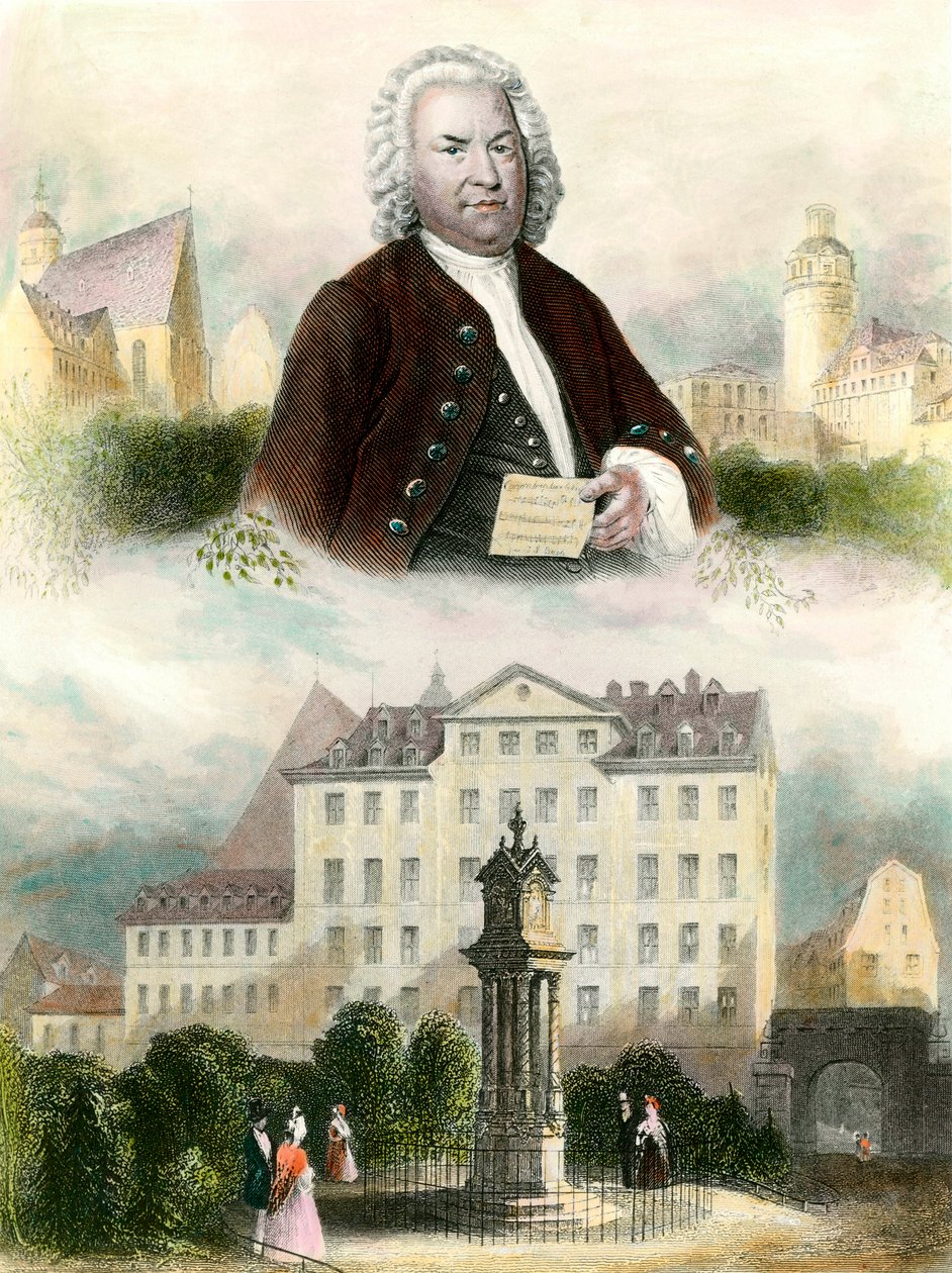 Portret van Johann Sebastian Bach door Anonymous Anonymous
