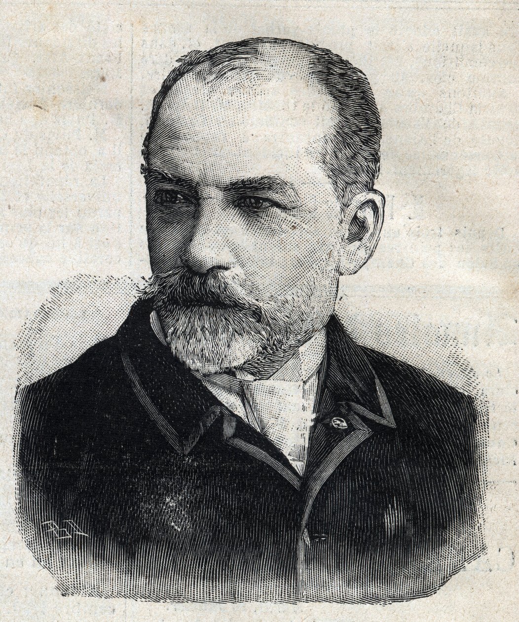 Portret van Leon Bonnat (1833-1922), Franse schilder en destijds voorzitter van de Societe des Artistes Français. Gravure in Le Peute Parisien door Anonymous Anonymous