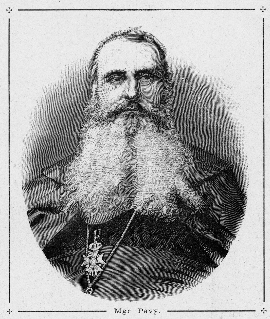 Portret van Monseigneur Louis-Antoine-Augustin Pavy, bisschop van Algiers. Gravure in 