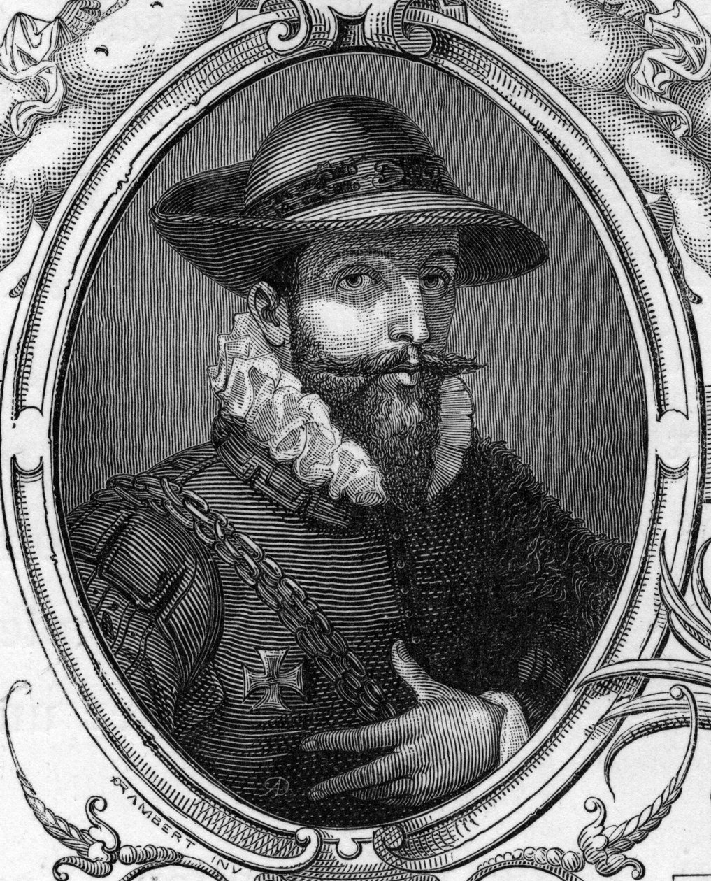 Portret van Simone Cantarini genaamd de Pesarese (1612-1648) gravure uit 1859 in "de galerijen van Europa - Italië" door Armandaud. Privécollectie. door Anonymous Anonymous