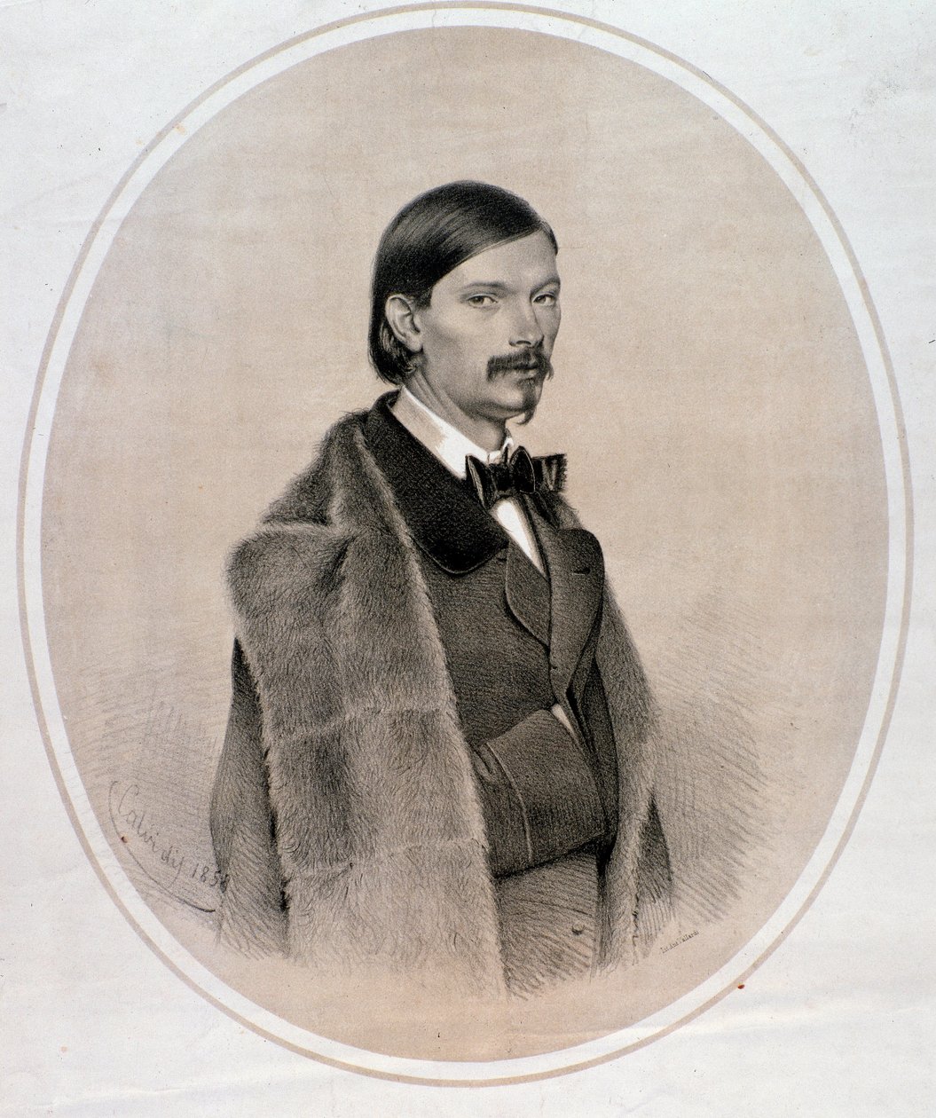 Portret van de Italiaanse dirigent, contrabassist en componist Giovanni Bottesini door Anonymous Anonymous