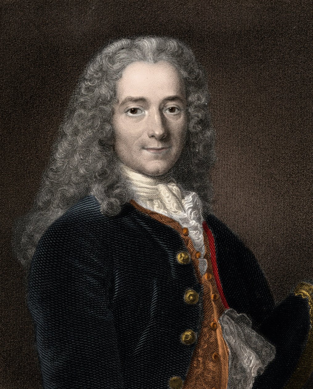 Portret van de Franse schrijver en filosoof Francois-Marie Arouet genaamd Voltaire (1694-1778) door Anonymous Anonymous