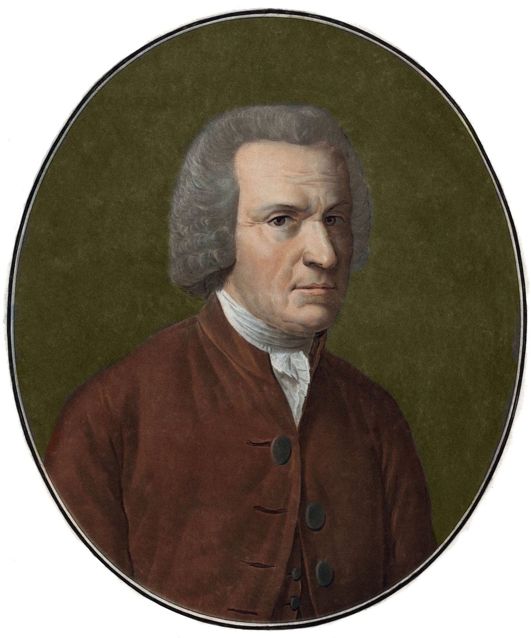 Portret van de Franse schrijver, denker en priester Guillaume-Thomas Raynal (1713-1796) - gravure uit de 19e eeuw door Anonymous Anonymous