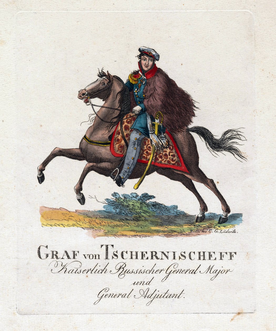 Portret van Graaf Alexander Ivanovich Chernyshov (1786-1857) door Anonymous Anonymous